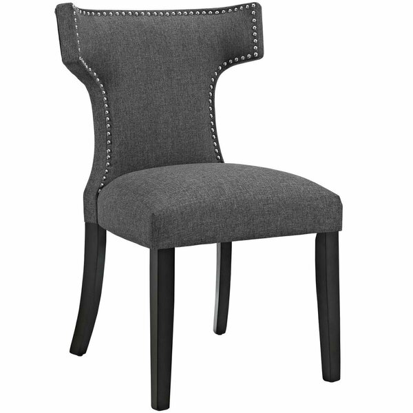 Modway Furniture 35.5 H x 23 W x 25.5 L in. Curve Fabric Dining Chair, Gray EEI-2221-GRY